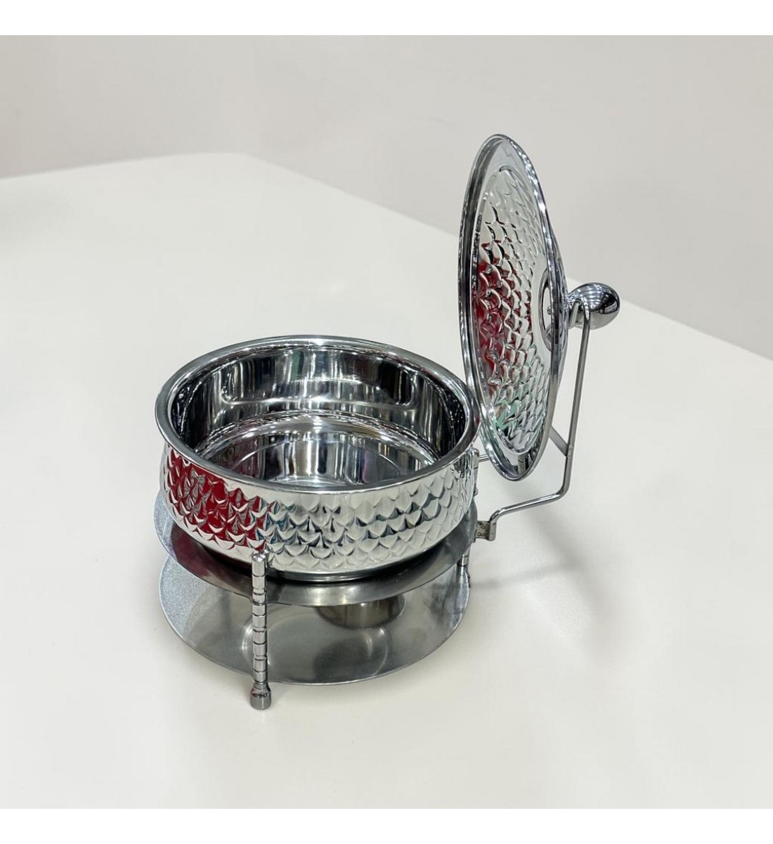 سخان طعام من الستانلس ستيل هندي غطاء استيل –4لتر    