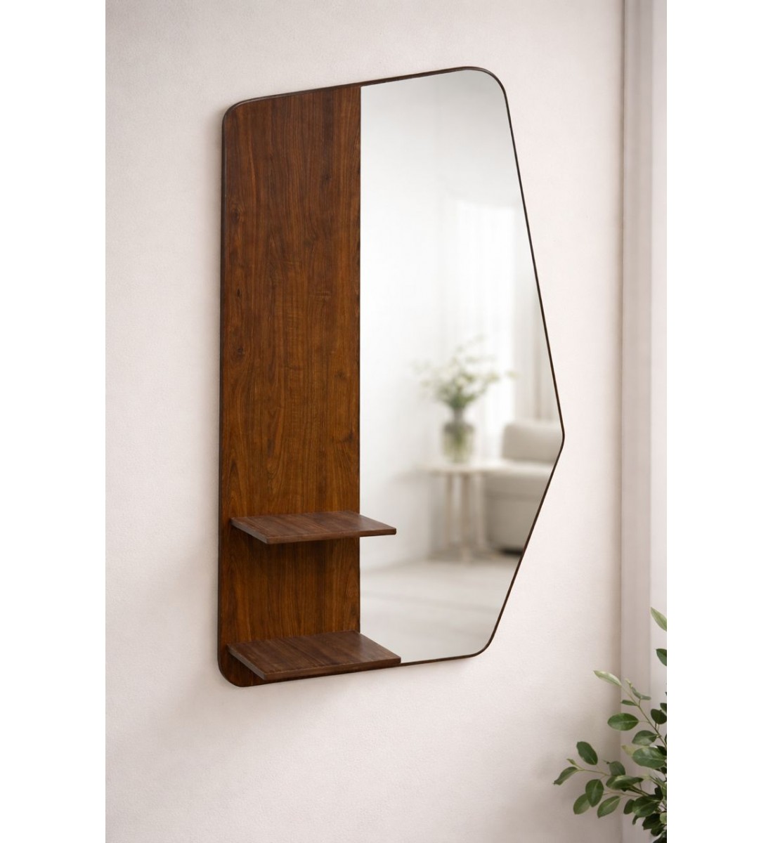 مرايه جداريه  مع علاق ورفوف ×110سم (منتج تفصيل )