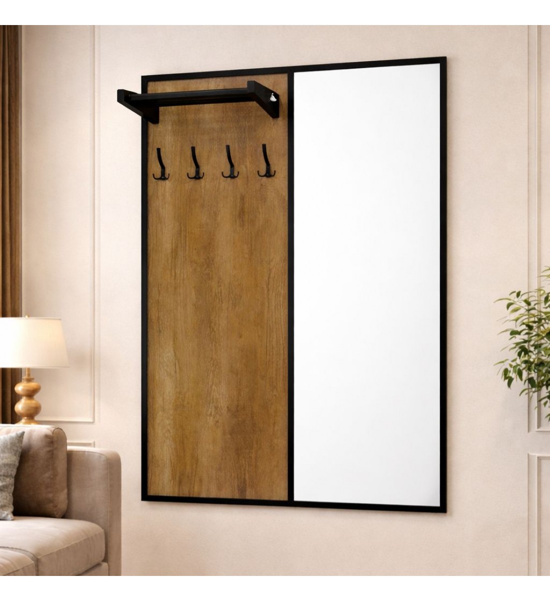 مرايه جداريه  مع علاق  ×110سم (منتج تفصيل )