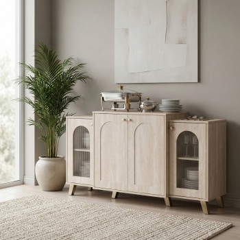 دولاب بوفية خشبي لمسة فخامة فاخرة