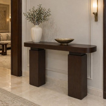 مدخل كنسول خشب سنديان  بشكل جذاب وانيق(منتج تفصيل)