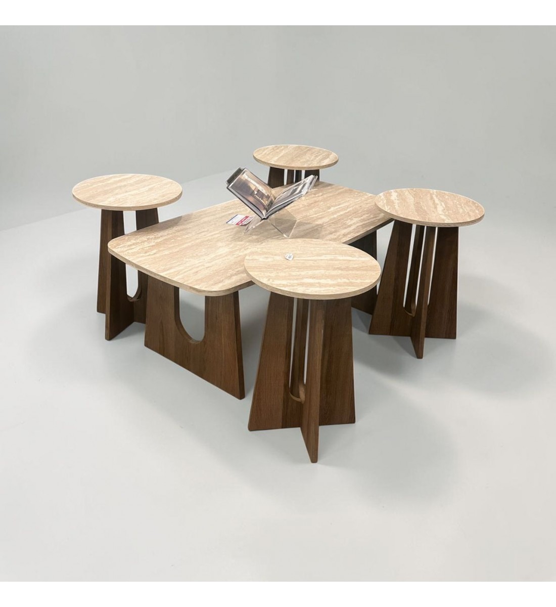 طقم طاولات وسط 5قطع 