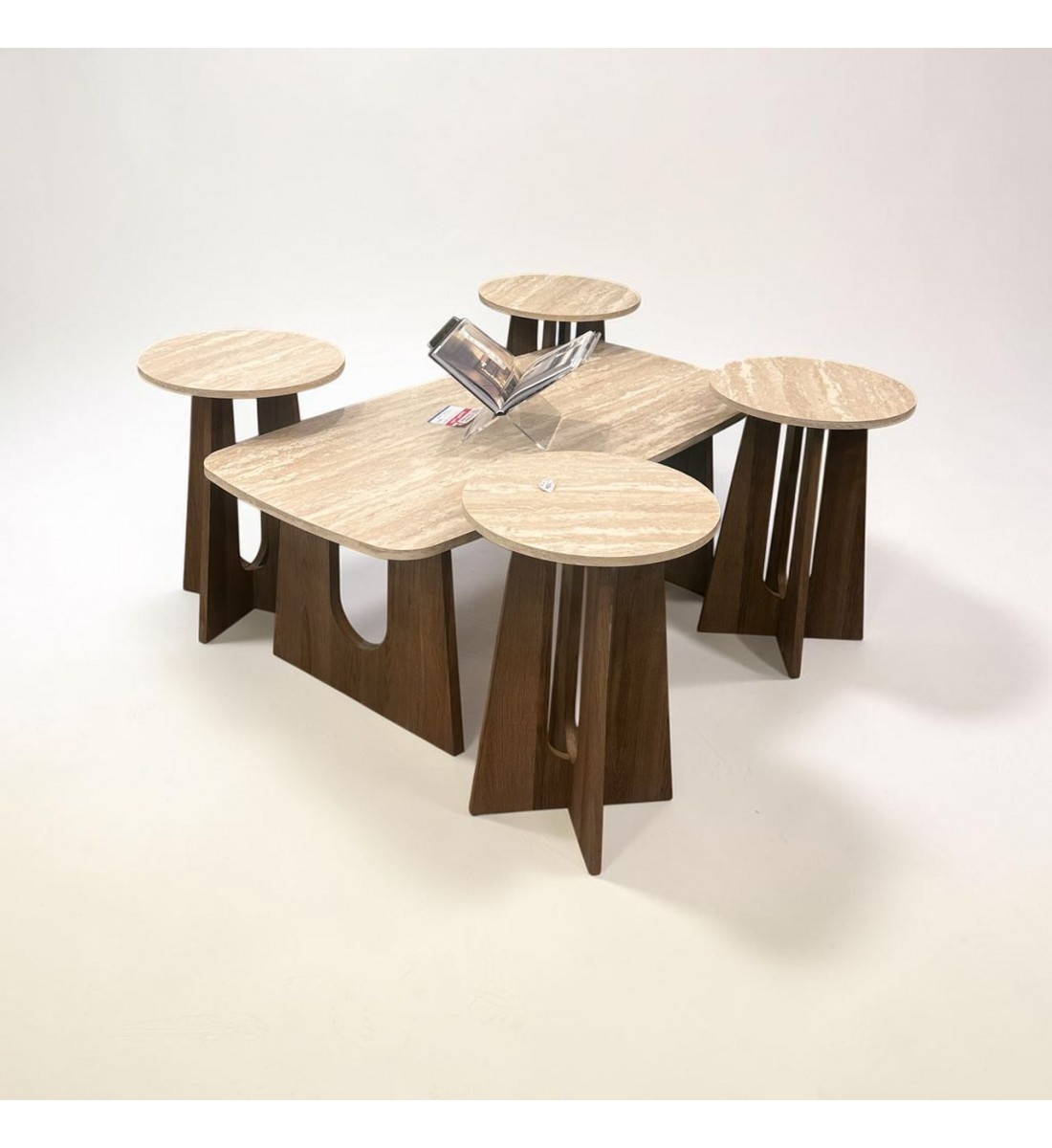 طقم طاولات وسط 5قطع 