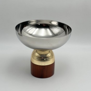 صحن تقديم معدنية فاخرة – تصميم أنيق وعصري20×20×18سم 