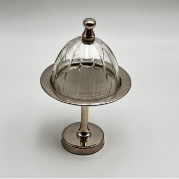 صحن تقديم معدنية فاخرة – تصميم أنيق وعصري13×13×11سم