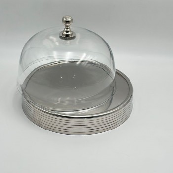 صحن تقديم كيك بغطاء 28×28×22سم