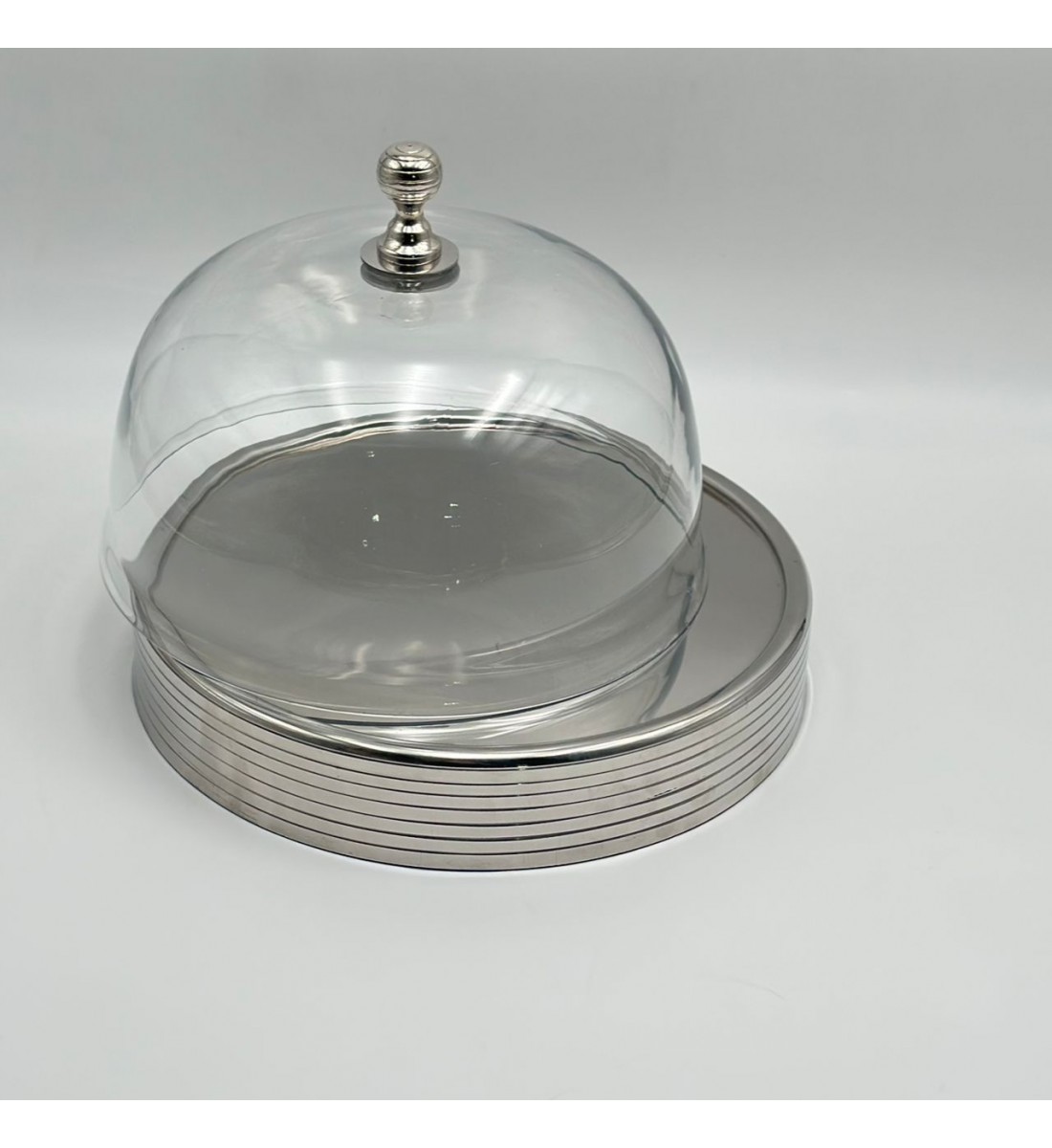 صحن تقديم كيك بغطاء 28×28×22سم