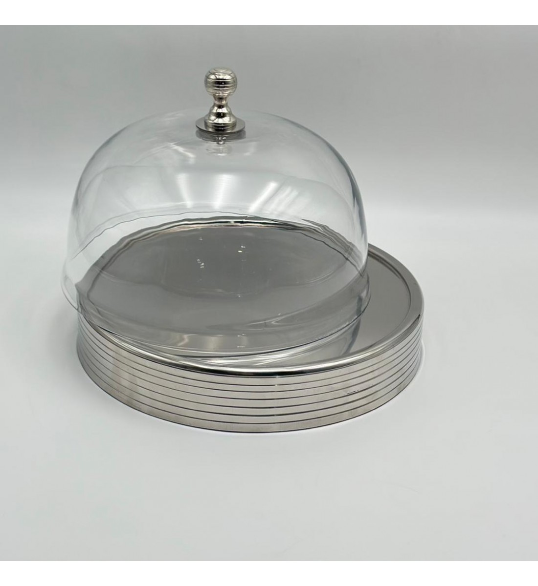 صحن تقديم كيك بغطاء 28×28×22سم