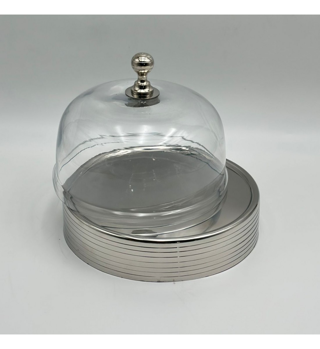 صحن تقديم كيك بغطاء 23×23×20سم