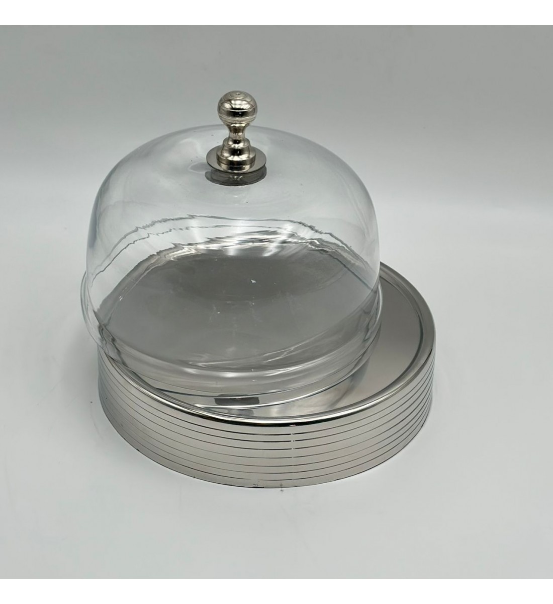 صحن تقديم كيك بغطاء 23×23×20سم