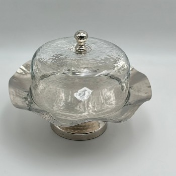 صحن تقديم كيك بغطاء 30×30×20سم