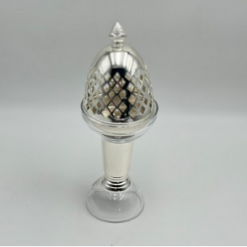 مبخرة كريستال بتصميم بيضة على قاعدة11×11×30سم