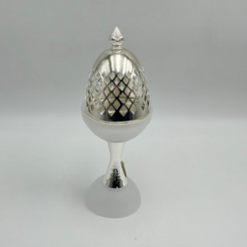 مبخرة كريستال بتصميم بيضة على قاعدة11×11×30سم