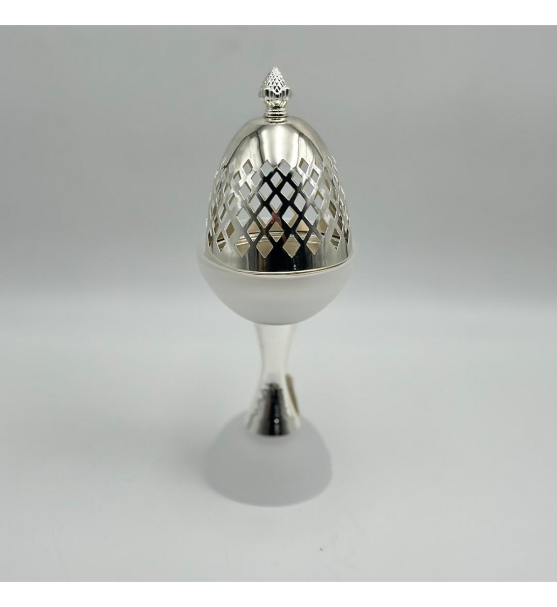 مبخرة كريستال بتصميم بيضة على قاعدة11×11×30سم