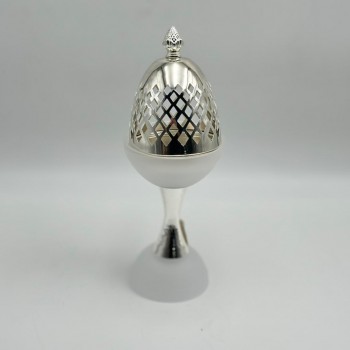 مبخرة كريستال بتصميم بيضة على قاعدة11×11×30سم