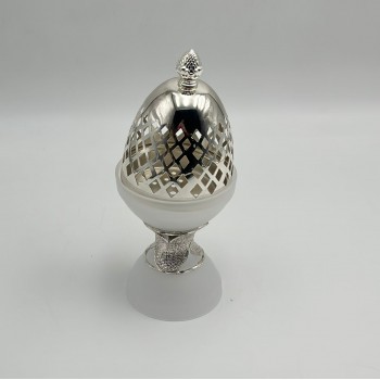 مبخرة كريستال بتصميم بيضة على قاعدة11×11×25سم