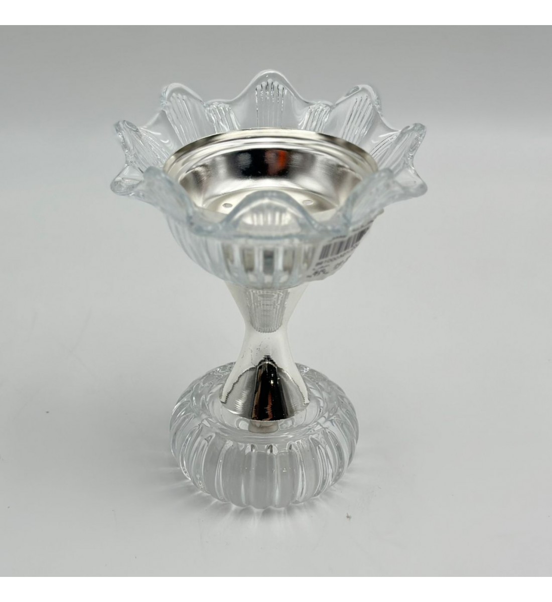 مبخرة كريستال بتصميم بيضة على قاعدة19×12×12سم