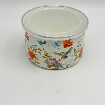 حافظة مدور بغطاء 15×15×9سم