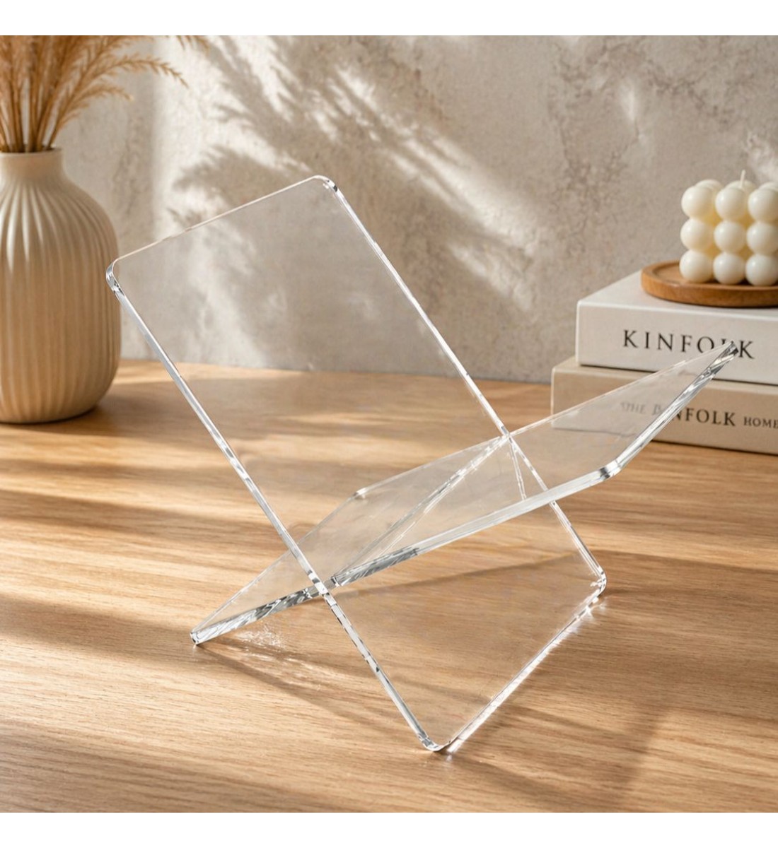 حامل أكريليك شفاف بتصميم عصري وأنيق30×21×28سم 