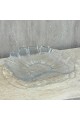 صحن التقديم الزجاجي مصمم لتقديم الطعام بشكل أنيق وراقي 28×28×5سم 
