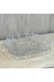 صحن التقديم الزجاجي مصمم لتقديم الطعام بشكل أنيق وراقي 28×28×5سم 