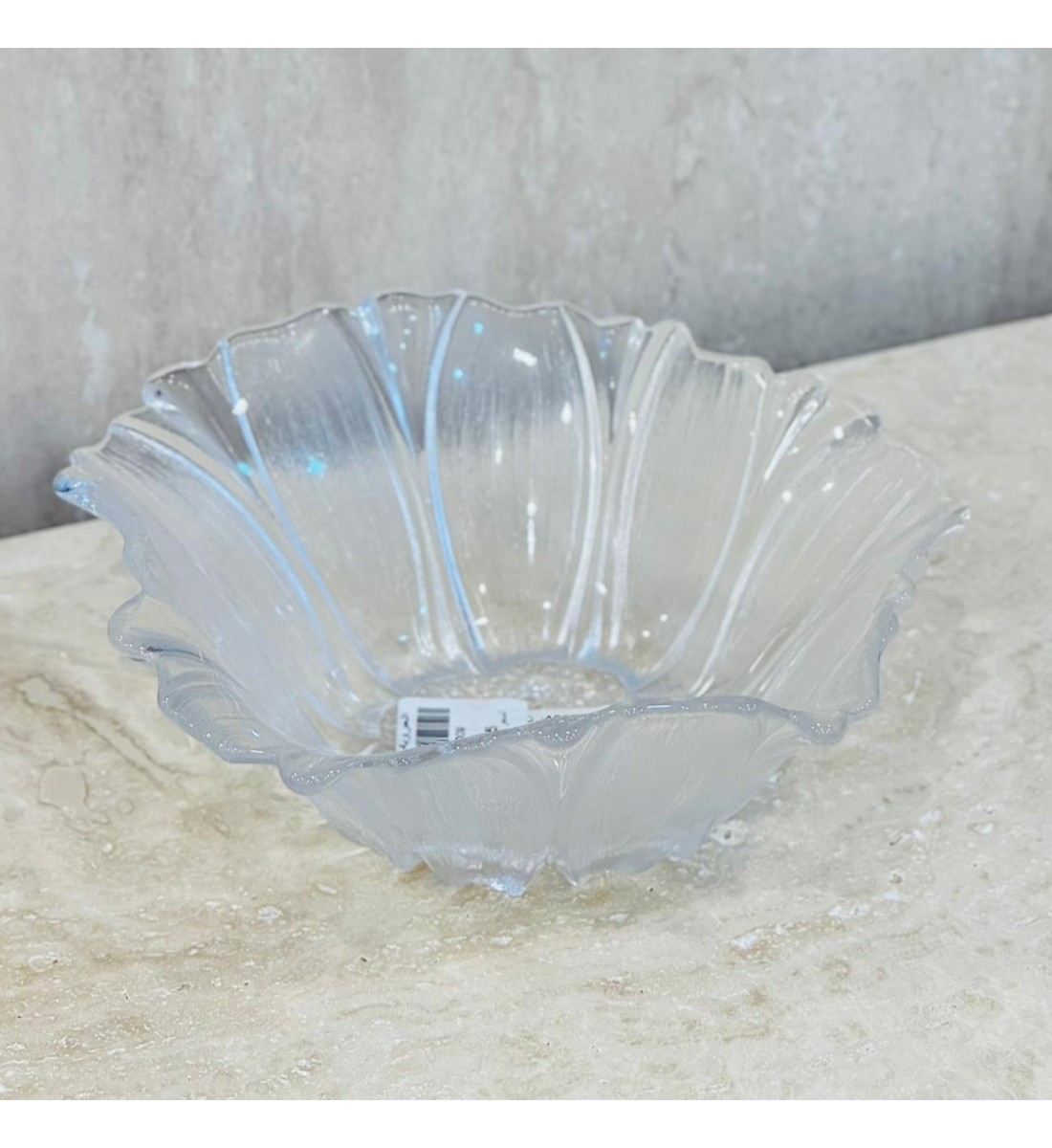 صحن التقديم الزجاجي مصمم لتقديم الطعام بشكل أنيق وراقي 19×19×7سم 