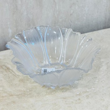 صحن التقديم الزجاجي مصمم لتقديم الطعام بشكل أنيق وراقي 19×19×7سم 