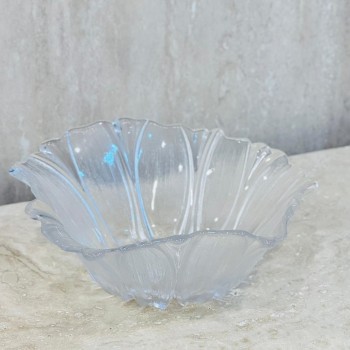 صحن التقديم الزجاجي مصمم لتقديم الطعام بشكل أنيق وراقي 19×19×7سم 