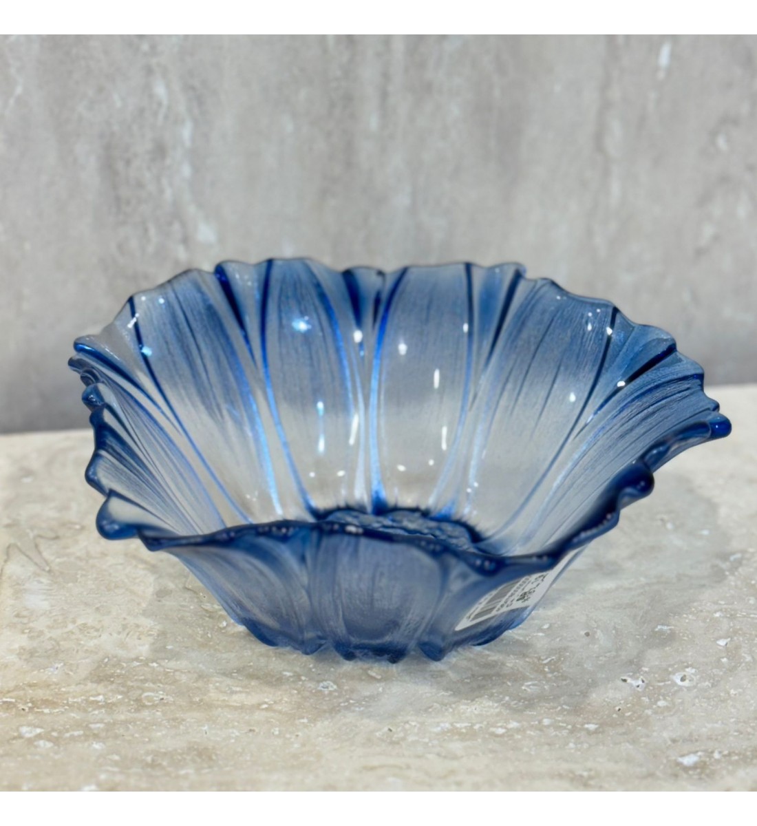 صحن التقديم الزجاجي مصمم لتقديم الطعام بشكل أنيق وراقي 19×19×7سم 