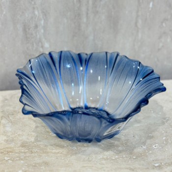 صحن التقديم الزجاجي مصمم لتقديم الطعام بشكل أنيق وراقي 19×19×7سم 