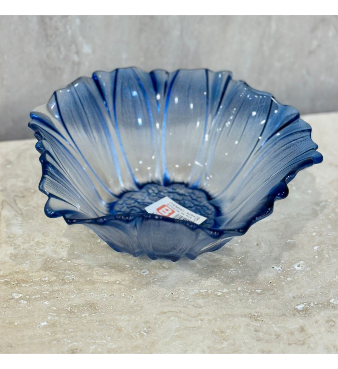 صحن التقديم الزجاجي مصمم لتقديم الطعام بشكل أنيق وراقي 19×19×7سم 