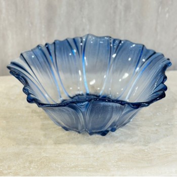 صحن التقديم الزجاجي مصمم لتقديم الطعام بشكل أنيق وراقي28×28×10سم