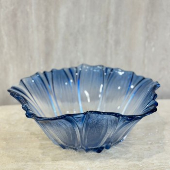 صحن التقديم الزجاجي مصمم لتقديم الطعام بشكل أنيق وراقي28×28×10سم