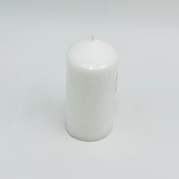 شمع غير معطّرة ابيض عريض