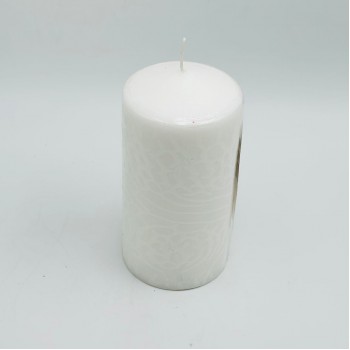شمع غير معطّرة ابيض عريض