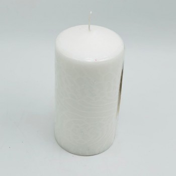 شمع غير معطّرة ابيض عريض