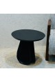 طاولة جانبية بسطح خشب اسود 50×50×45سم 
