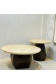 طقم طاولات قهوة دائرية دائري 2قطع 
