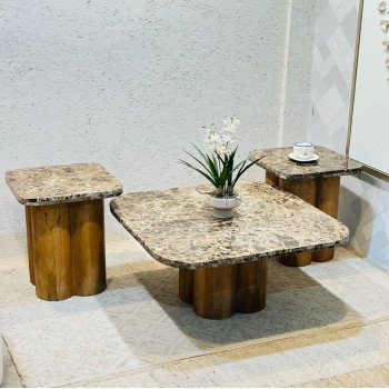 طقم طاولات قهوة  هنديدائرية 3قطع 