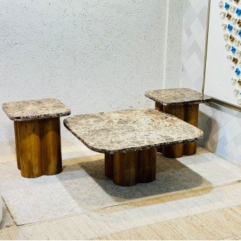 طقم طاولات قهوة  هنديدائرية 3قطع 