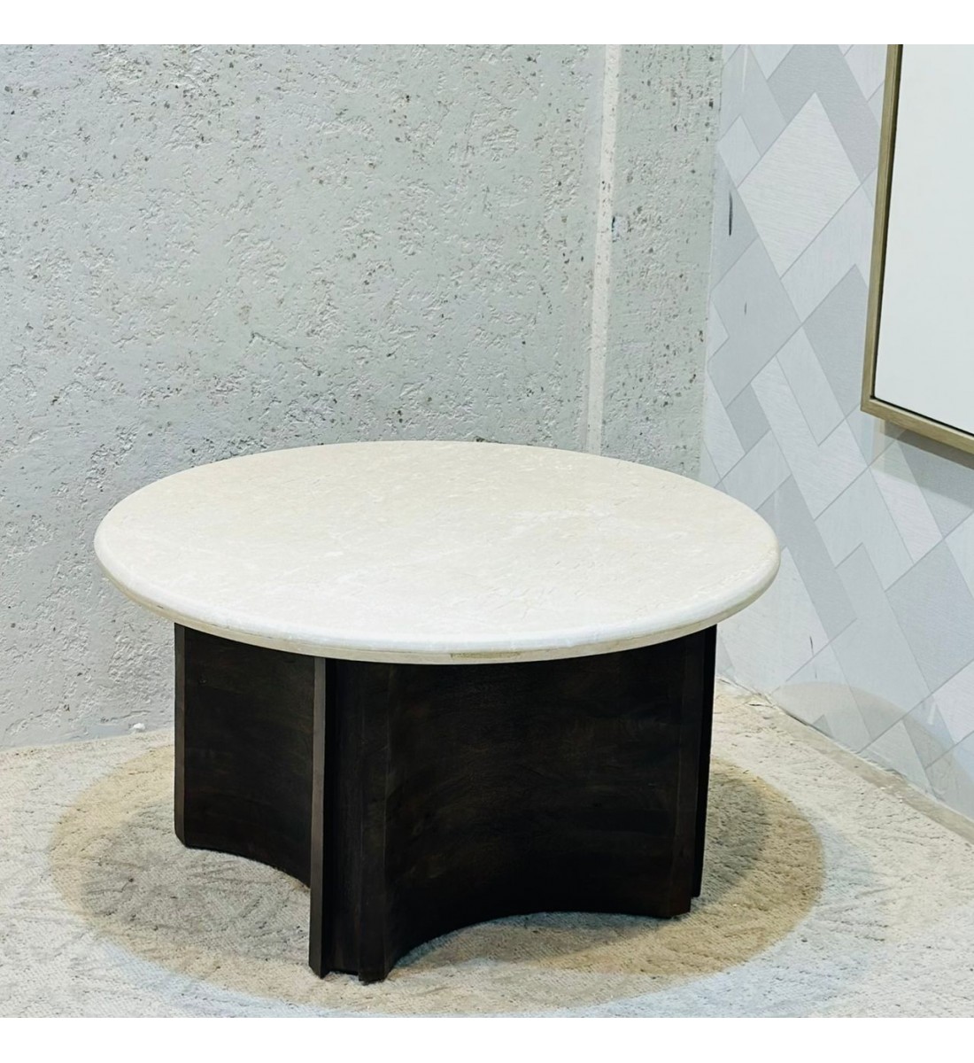 طاولة قهوة بسطح رخام 75×75×40سم 