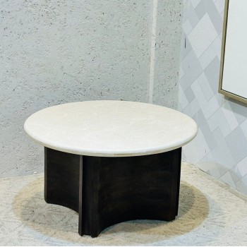 طاولة قهوة بسطح رخام 75×75×40سم 