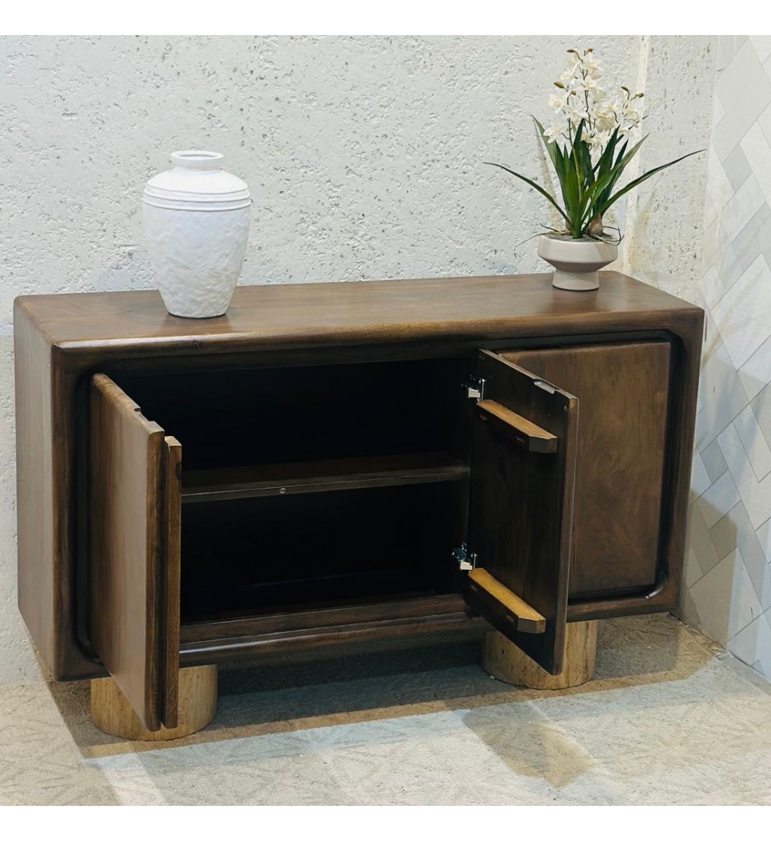 كورنور جانبية من ستانلي بثلاثة أبواب 120×35×78سم 