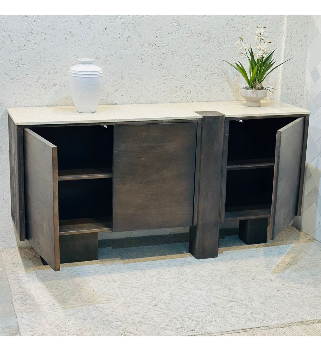 كورنور جانبية من ستانلي بثلاثة أبواب  هندي 82×40×160سم 