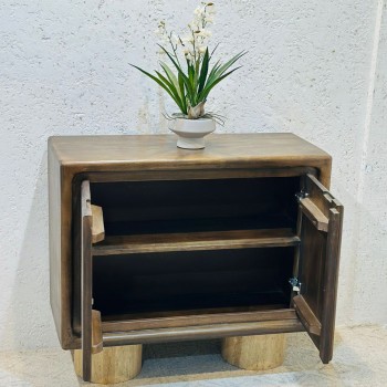 خزانه جانبية من ستانلي 2باب خشب هندي 77×35×85سم 