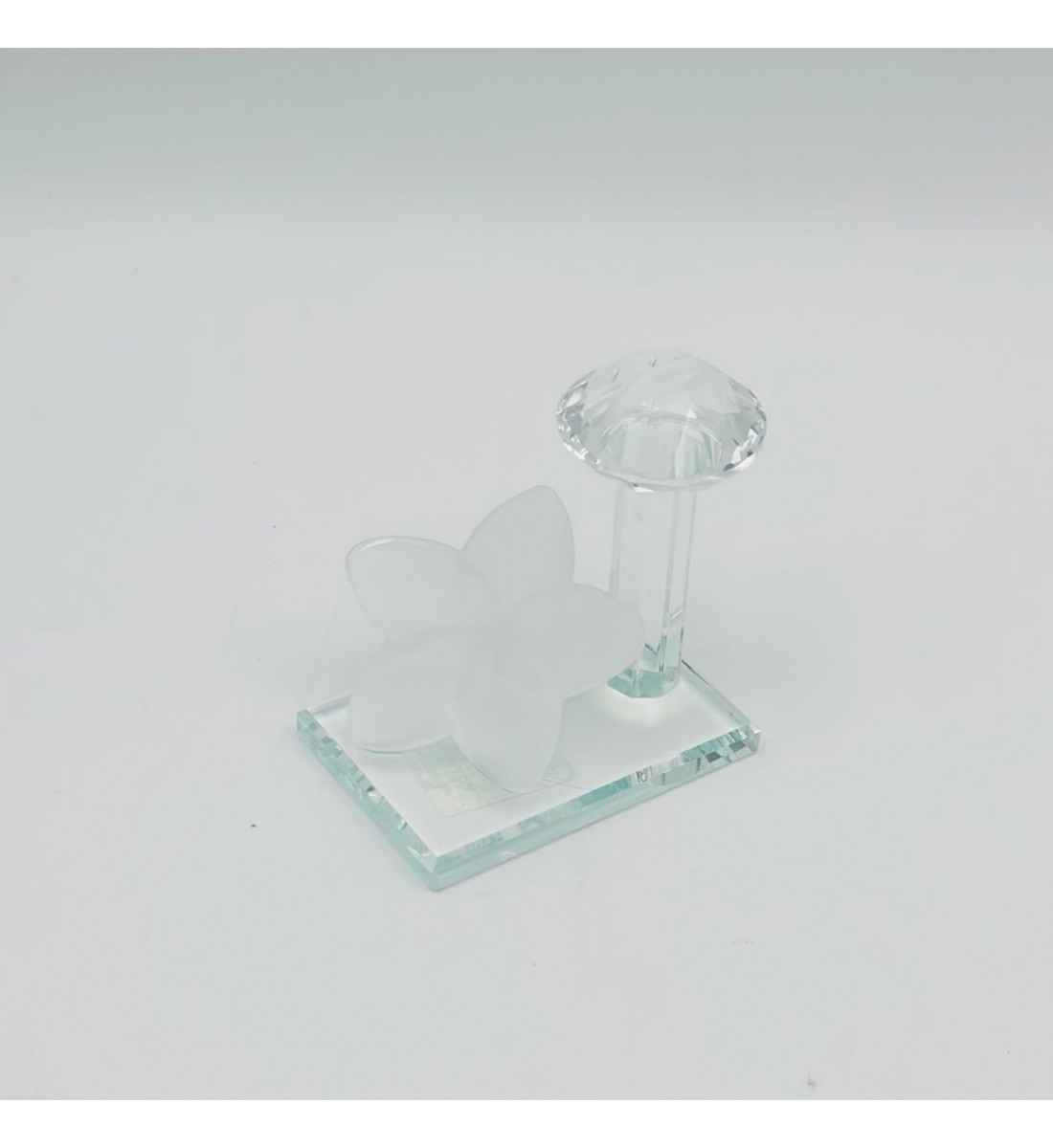 حامل ورق فراشة زجاج لون ثلجي 