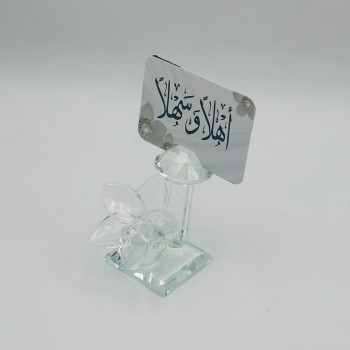 حامل ورق فراشة زجاج لون شفاف 
