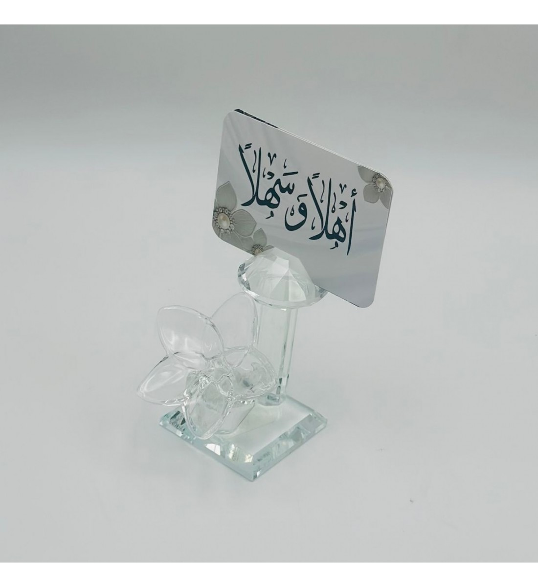 حامل ورق فراشة زجاج لون شفاف 