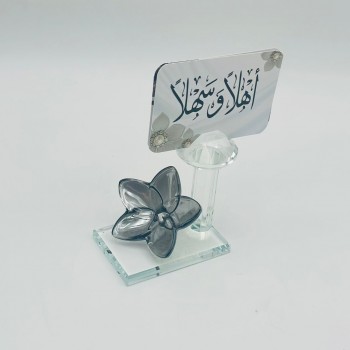 حامل ورق فراشة زجاج لون اسود