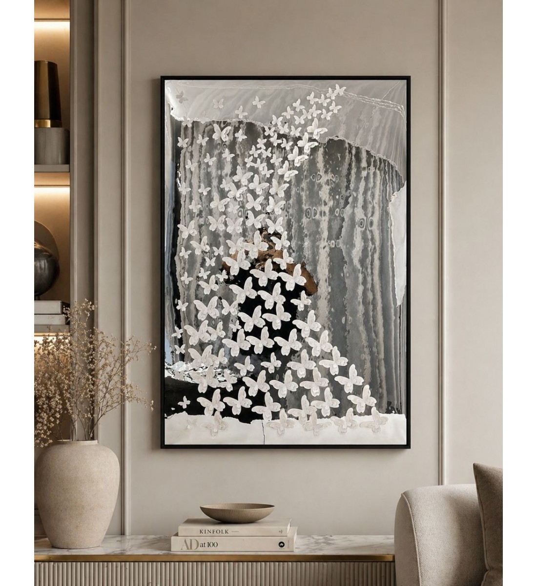 لوحة فنية جدارية منظر شبيه المرياء 120×80سم 